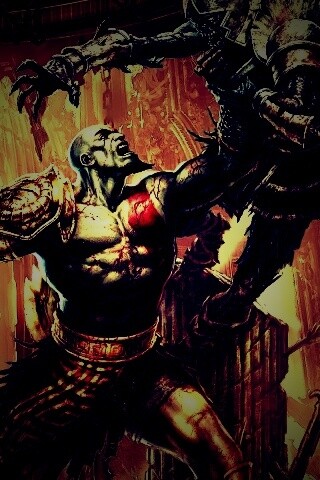 Кратос с мечем обои