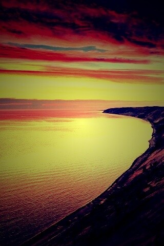 Море на закате обои