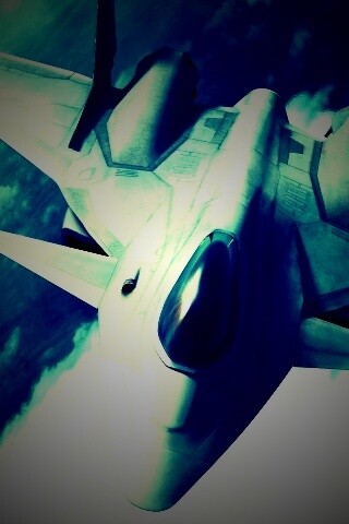 Нарисованный истребитель в полете обои