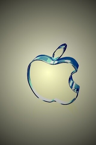 Стеклянный логотип Apple обои