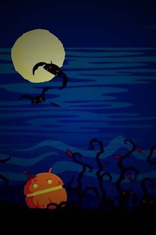 Хэллоуин в стиле Google Android обои