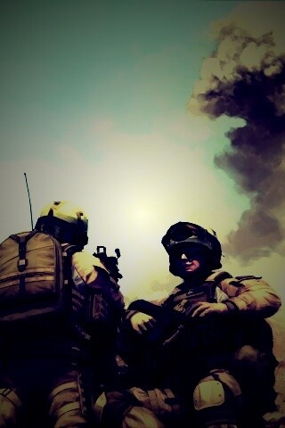 Солдаты в пустыне обои