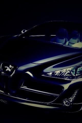 Чёрный Пежо обои