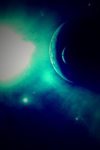 Перенасыщение голубым цветом обои