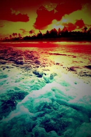 Огненный пляж обои