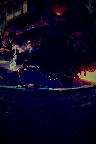 Ходячий замок в движении обои