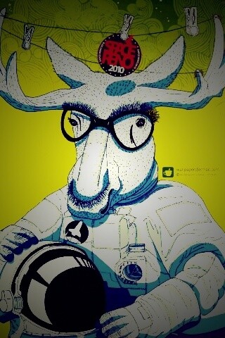 Лось в очках обои