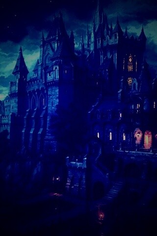 Замок ночью обои