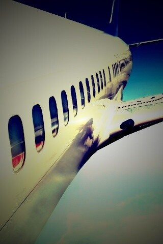 Вид на борт самолёта обои