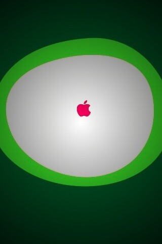 Apple в белом круге обои