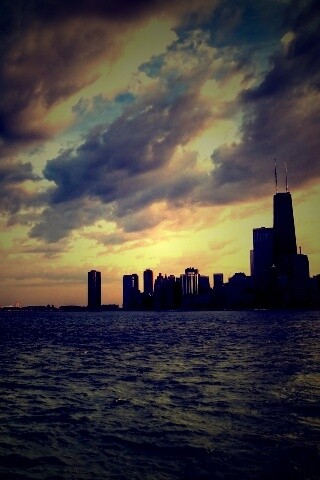 Вид на Чикаго обои