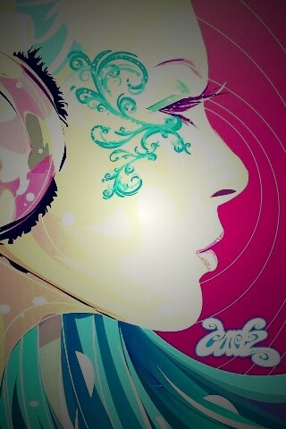 Стильная абстрактная девушка обои