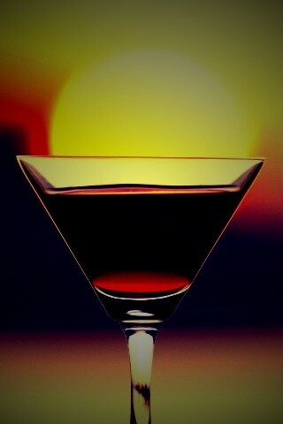 Солнце в бокале обои