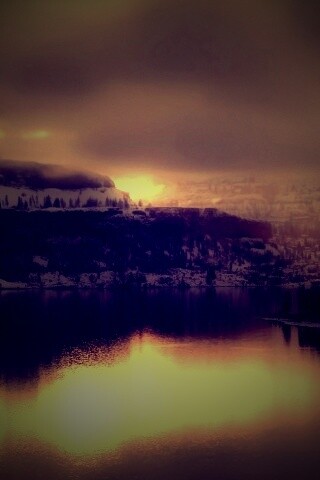 Озеро зимой обои