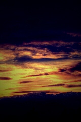 Горный закат обои