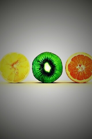 Фрукты в разрезе обои