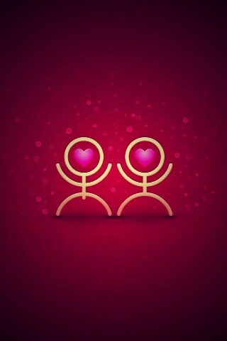 Влюблённые человечки обои