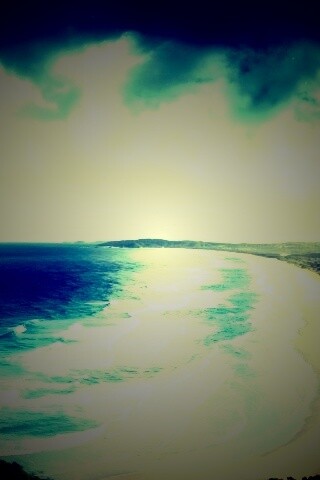 Берег до горизонта обои