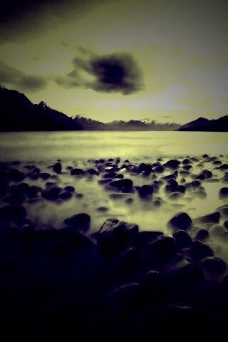 Озеро в тумане обои