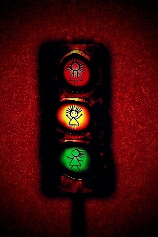 Нарисованный светофор обои