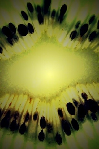 Макро фото киви в разрезе обои