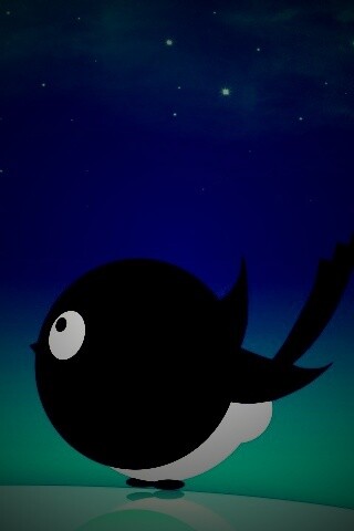 Нарисованная птичка обои