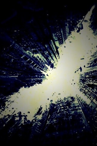 Темный рыцарь среди рушащегося мира обои