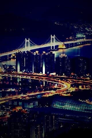 Ночной город обои