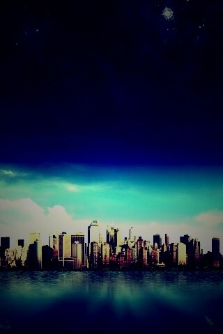 Город на острове обои