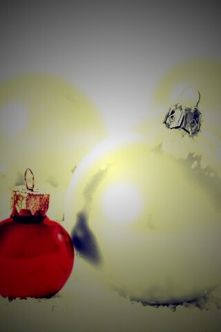 Красно-белые игрушки  обои