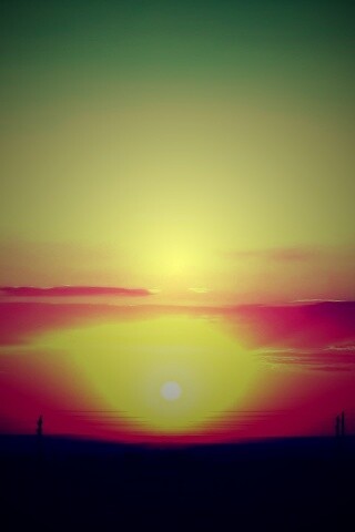 Сказочный закат обои