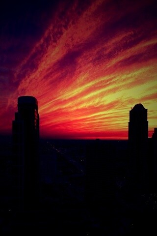 Сумерки в городе обои