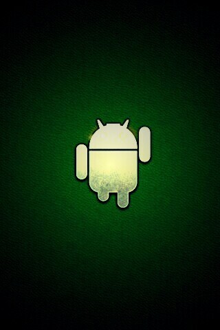 Логотип Android на зеленом фоне обои