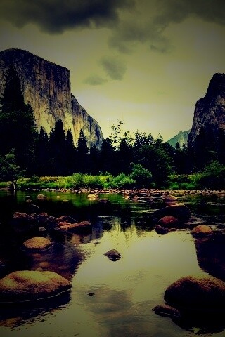 Мелкое русло реки обои