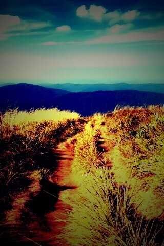 Дорога высоко в горах обои