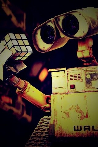 Валли и кубик Рубика обои