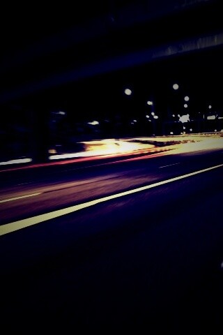 Дорога в ночном городе обои