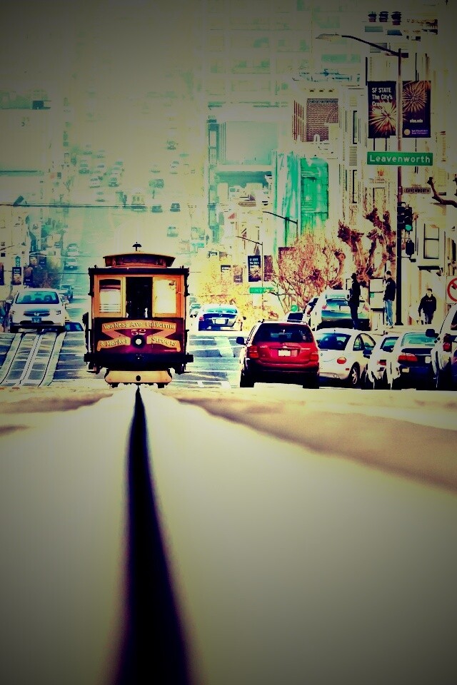 Утро в городе обои