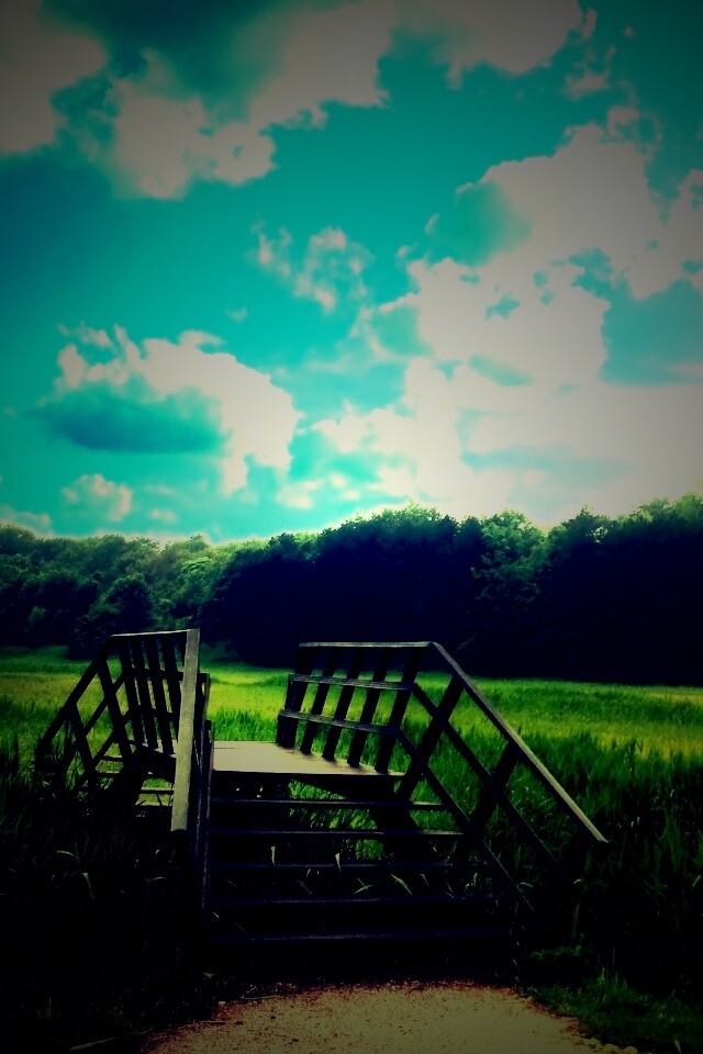 Мостик обои