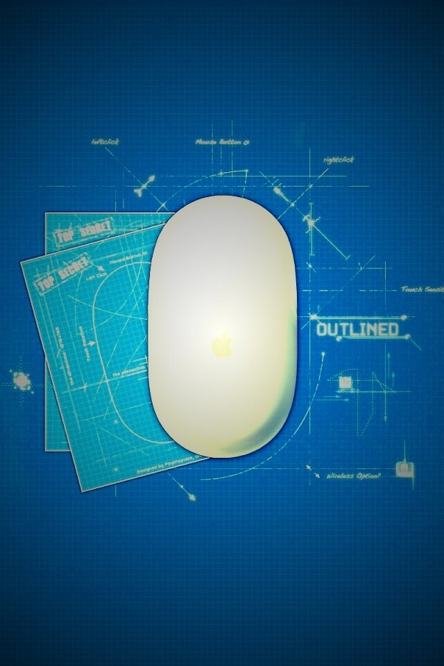 Чертеж яблочной мышки обои