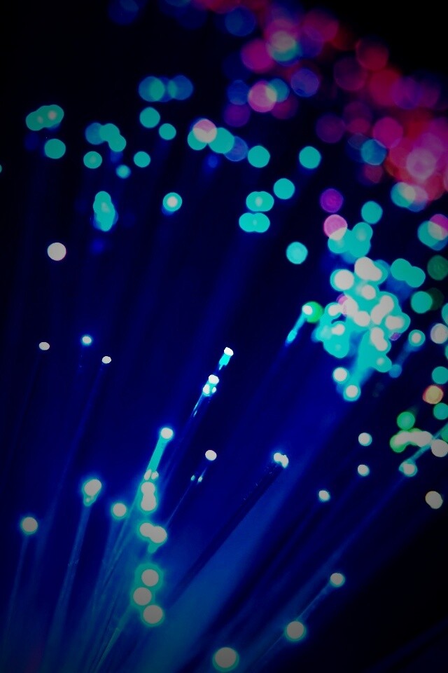 Огоньки на оптоволокне обои