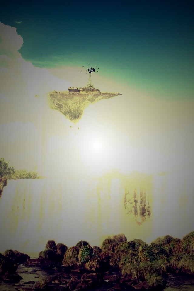 Ферма на летающем острове обои