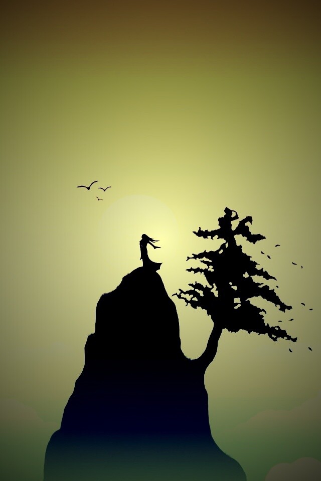 Одна на вершине обои