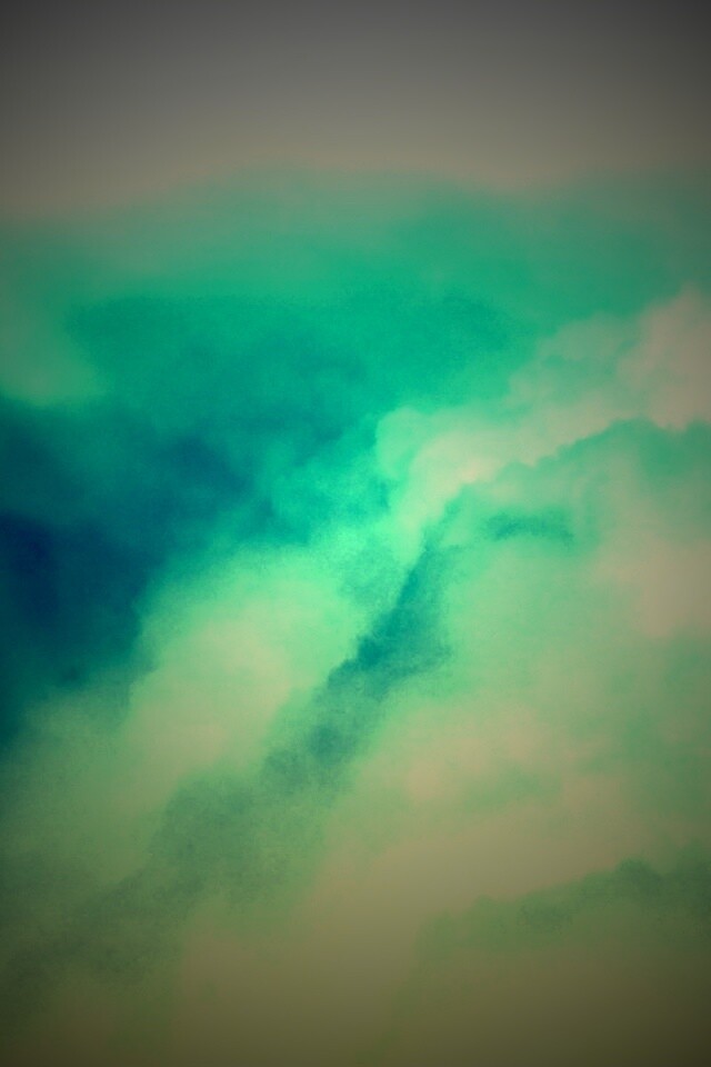 Облака акварелью обои