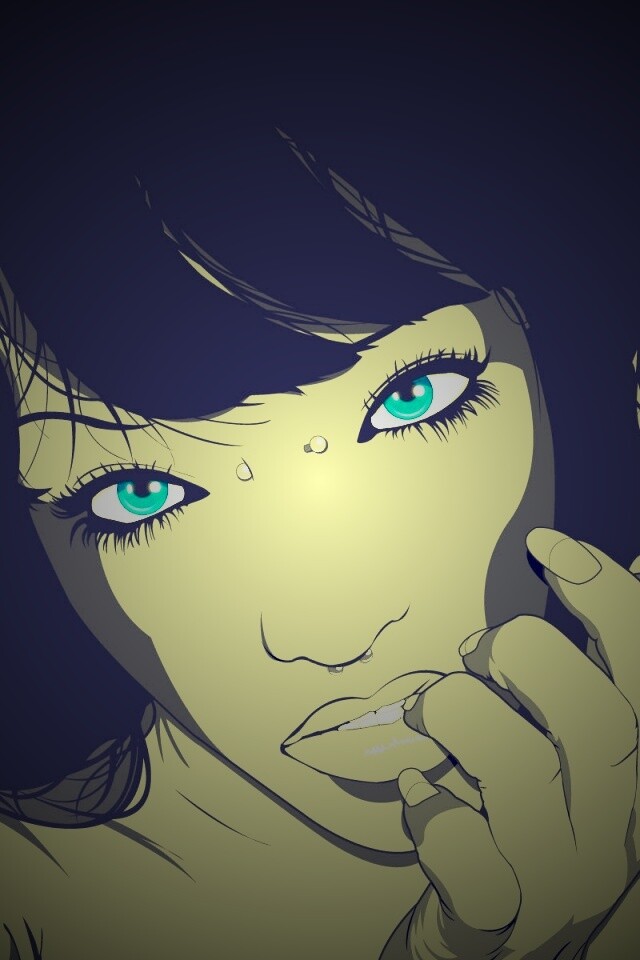 Девушка с пирсингом обои