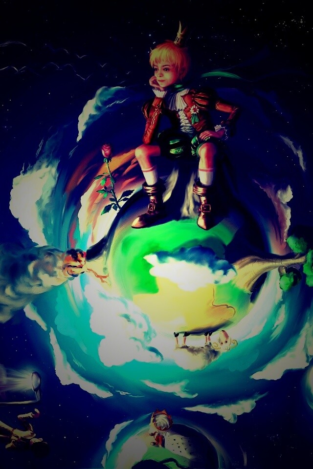 Арт на сказку Маленький Принц обои