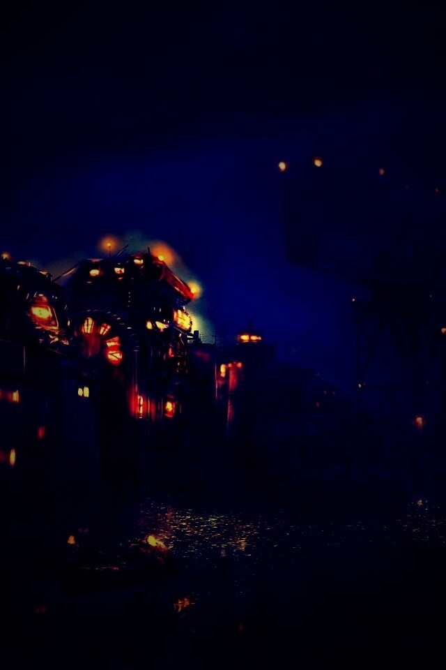 Портовые огни обои