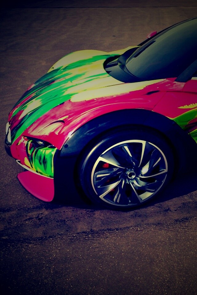 Раскрашенный спорткар ситроен обои