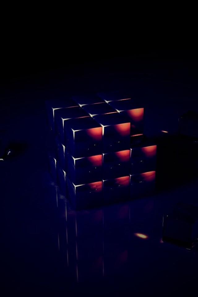 Стеклянный кубик рубика обои