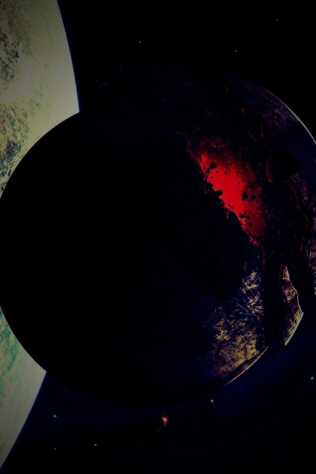 Спутник раскалывается пополам обои